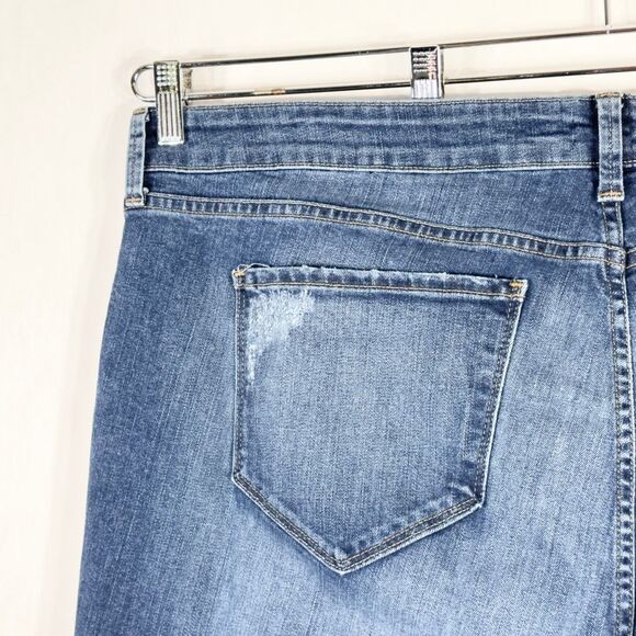 NYDJ Not Your Daughters Jeans Plus Size 22W Capri Crop Distressed High Rise 1444 - Picture 9 of 13